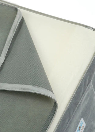 Dječija sofa krevet BONO, pliš, mekana, pena - 2 u 1 za sjedenje i spavanje, siva