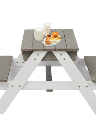 Dječiji baštenski sto 3 u 1, kišobran sa podesivom visinom, pokretni vrh za aktivne igre na otvorenom