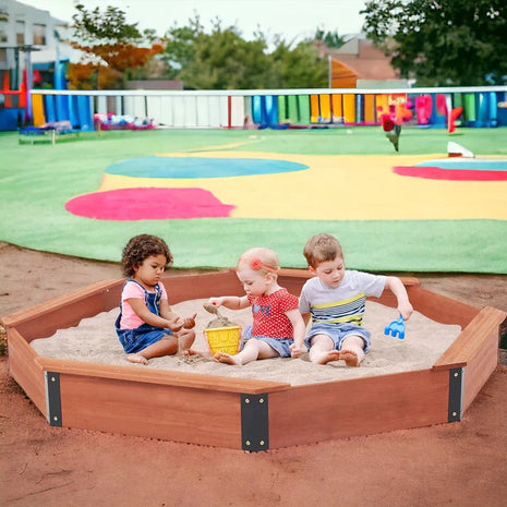 Veliki dječiji pješčanik, drveni osmerokut, vodootporna navlaka