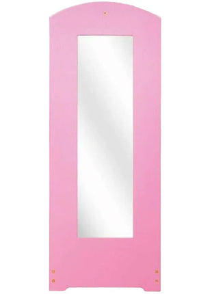 Dječiji stalak za odjeću sa ogledalom - Dječiji otvoreni ormar sa policama i vješalicama, roze