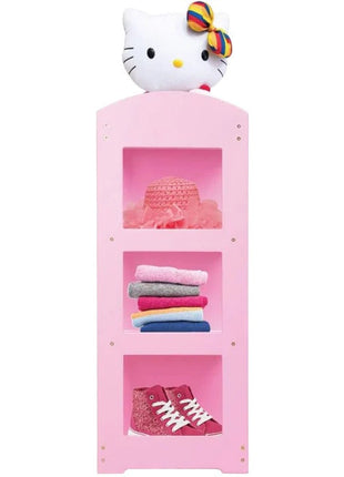 Dječiji stalak za odjeću sa ogledalom - Dječiji otvoreni ormar sa policama i vješalicama, roze