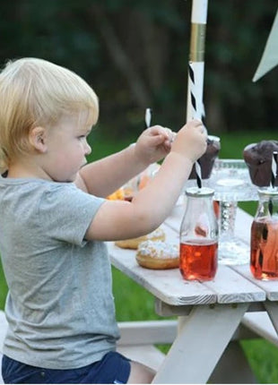 Baštenska garnitura KINDER HOME, dječiji sto za piknik, kišobran anti-UV 30+