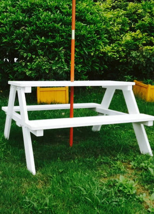 Baštenska garnitura KINDER HOME, dječiji sto za piknik, kišobran anti-UV 30+