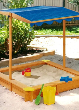 Dječiji drveni pješčanik KINDER HOME, sa podesivim, vodootpornim poklopcem anti-UV 30