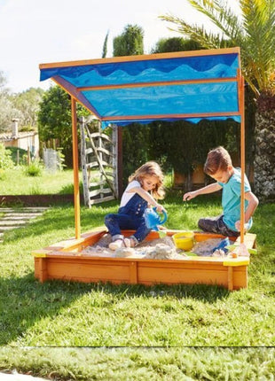 Dječiji drveni pješčanik KINDER HOME, sa podesivim, vodootpornim poklopcem anti-UV 30