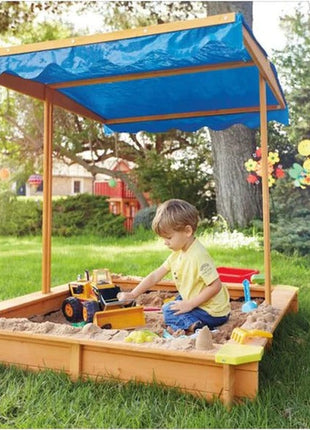 Dječiji drveni pješčanik KINDER HOME, sa podesivim, vodootpornim poklopcem anti-UV 30
