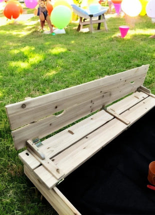 Veliki dječiji pješčanik sa klupama i preklopnim poklopcem, drveni