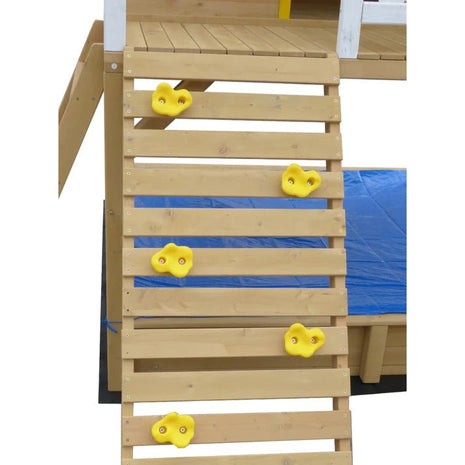 Velika dječija kućica sa pješčanikom i toboganom, za igru na otvorenom u dvorištu i bašti