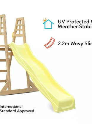 Dječija drvena penjalica sa toboganom