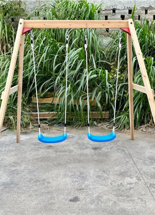 Dječija drvena ljuljaška za baštu, dupla