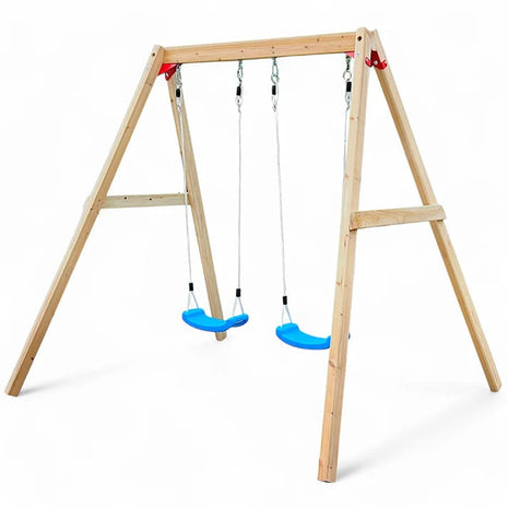Dječija drvena ljuljaška za baštu, dupla