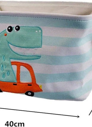 Kutija za odlaganje igračaka, odjeće, kozmetike, sklopiva, sa pogodnim ručkama, za dječiju sobu, spavaću sobu, dnevnu sobu - Dinosaurus