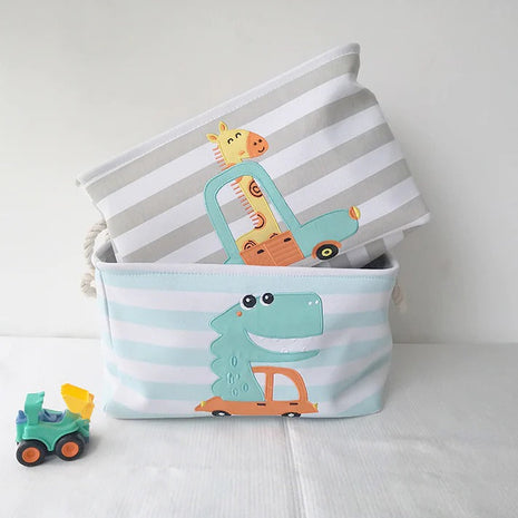 Kutija za odlaganje igračaka, odjeće, kozmetike, sklopiva, sa pogodnim ručkama, za dječiju sobu, spavaću sobu, dnevnu sobu - Dinosaurus