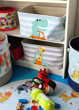 Kutija za odlaganje igračaka, odjeće, kozmetike, sklopiva, sa pogodnim ručkama, za dječiju sobu, spavaću sobu, dnevnu sobu - žirafa