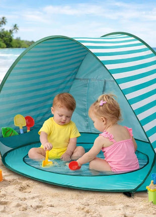 Dječiji šator za igru KINDER HOME sa UV zaštitom 50+ – lagan i sklopiv, za plažu i baštu, 120×80×70 cm