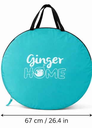 KINDER HOME Dječiji šator za igru na rasklapanje sa UV zaštitom 50+ – okrugli, lagan i sklopiv, za plažu i baštu, 150×150×90 cm