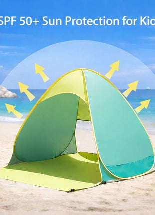 Dječiji sklopivi šator KINDER HOME sa UV zaštitom 50+ - Lagan, sklopiv, za plažu i baštu, 165×150×110 cm