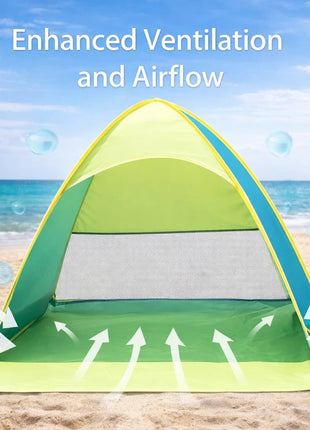 Dječiji sklopivi šator KINDER HOME sa UV zaštitom 50+ - Lagan, sklopiv, za plažu i baštu, 165×150×110 cm