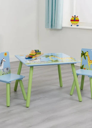 Dječiji sto sa stolicama za crtanje, igru, jelo, drveni, Dječija soba SAVANA