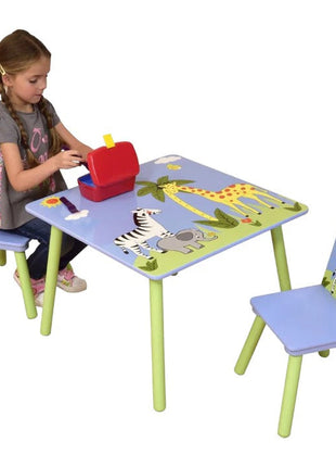 Dječiji sto sa stolicama za crtanje, igru, jelo, drveni, Dječija soba SAVANA