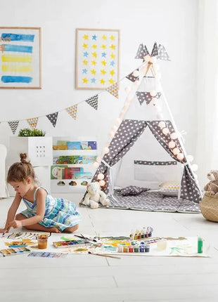 Dječija drvena polica za knjige, organizator za knjige i igračke, dio za odlaganje u obliku oblaka - bijela