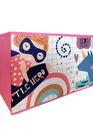 Organizator za igračke i knjige, dječija polica sa 9 tekstilnih korpi za odlaganje - SUPER DEVOJKA