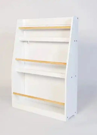 Dječija polica, Drveni organizator za knjige i igračke, bijela boja, za udobnu dječiju sobu