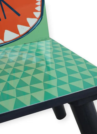 Dječiji sto sa stolicama za crtanje, igranje, jelo, drveni, DINOSAURS