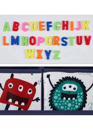 Dječija drvena ploča sa magnetima na postolju, za učenje, crtanje i odlaganje - DUH