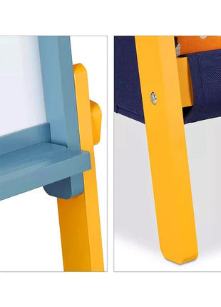 Dječija drvena ploča sa magnetima na postolju, za učenje, crtanje i odlaganje - DUH