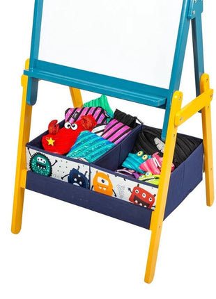 Dječija drvena ploča sa magnetima na postolju, za učenje, crtanje i odlaganje - DUH