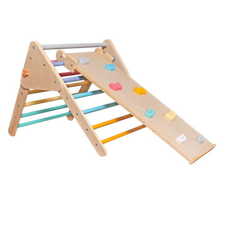 Pikler trougao 2 u 1 – drvena penjalica i tobogan