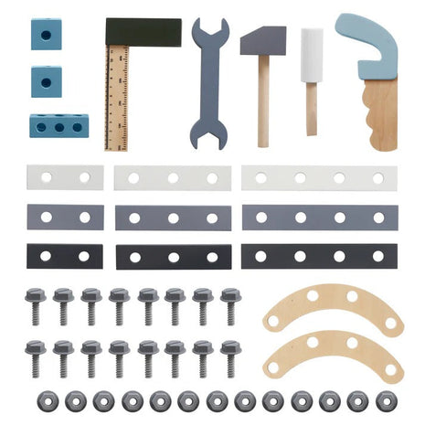 Dječija drvena radionica sa alatima, plava