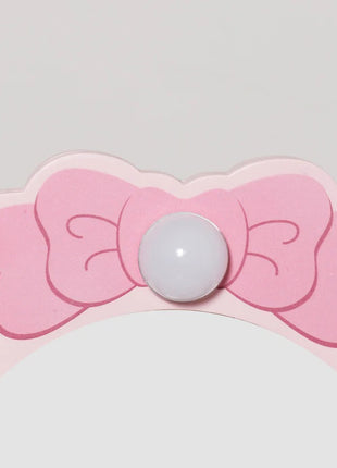 Dječiji drveni toaletni stočić sa ogledalom i svetlima KINDER HOME, roze, 92 cm