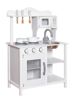 Dječija drvena kuhinja sa dodacima za igru - bijela