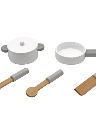 Dječija drvena kuhinja sa dodacima za igru - bijela