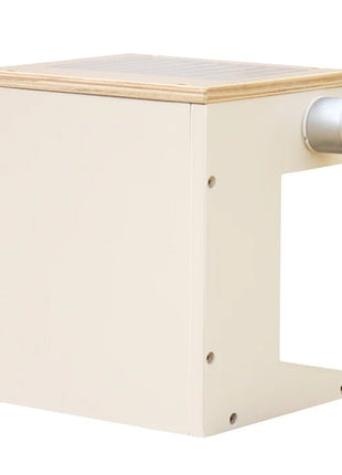 Dječija drvena espreso mašina za kafu sa šoljicom - bijelo/siva