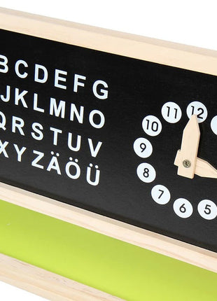 Dječija drvena tabla, stalak 3 u 1 - tabla, magnetska tabla, tabla sa dodacima
