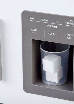 Dječija drvena kuhinja sa zvukom, svjetlom i priborom za kuvanje - bijelo/siva