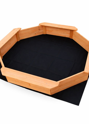 Kinder Home Drveni pješčanik sa sjedištima 134,5×134,5cm