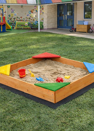 Kinder Home Drveni pješčanik 90x90cm