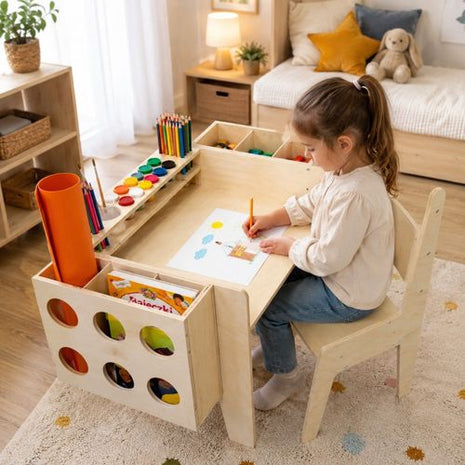 Kinder Home Dječiji sto za crtanje i učenje Montessori