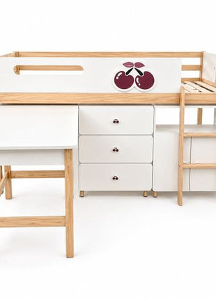 Kinder Home Dječiji krevet Cherry sa policama i radnim stolom - 200x90cm