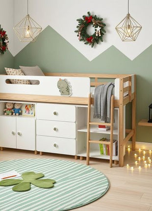 Kinder Home Dječiji krevet Dino sa policama i ladicama za odlaganje - 200x90cm