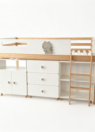 Kinder Home Dječiji krevet Dino sa policama i ladicama za odlaganje - 200x90cm