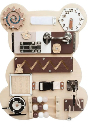 Montesori drvena tabla za motoriku – Medvjed