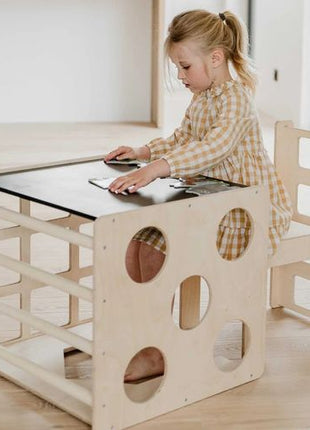 Kinder Home Montessori set 2U1 - Dječiji sto sa penjalicom i stolicom